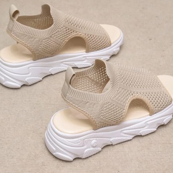 NEW mesh platform wedge sandal/ sneaker, 38 (7.5) - Picture 3 of 4